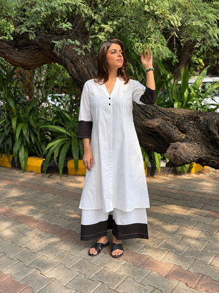 Kamal Linen Set- White