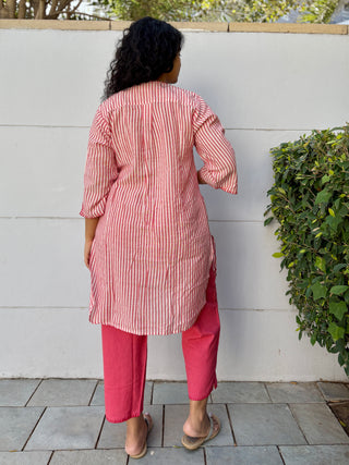 Noori Linen Set- Red