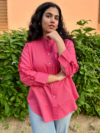 Cherry Linen Shirt