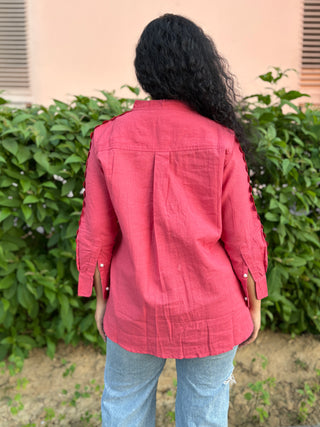 Cherry Linen Shirt