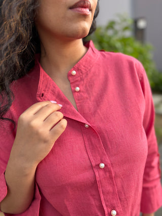 Cherry Linen Shirt