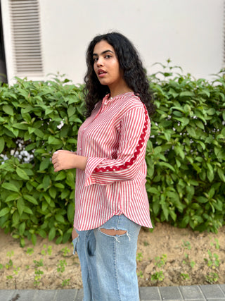 Candy Cane Linen Shirt