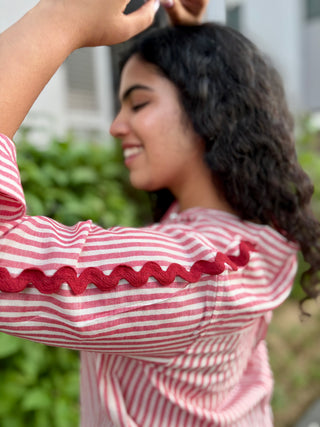 Candy Cane Linen Shirt