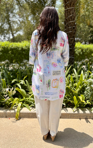 Watercolour Cotton Silk Coord Set