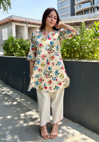 Guldasta Linen Coord Set- Red