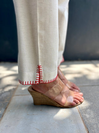 Guldasta Linen Coord Set- Red