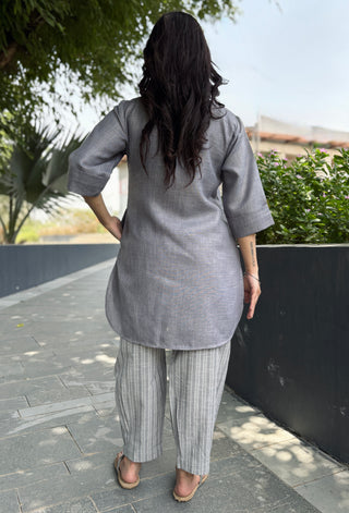 Coffee Break Linen Set- Grey