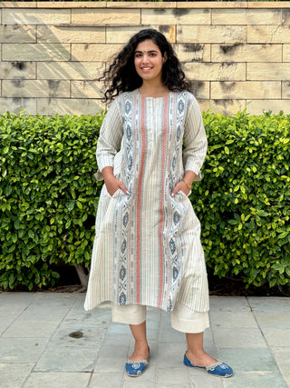 Bohemian Twill Jacquard Kurta