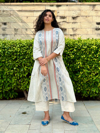 Bohemian Twill Jacquard Kurta