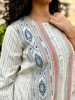 Bohemian Twill Jacquard Kurta