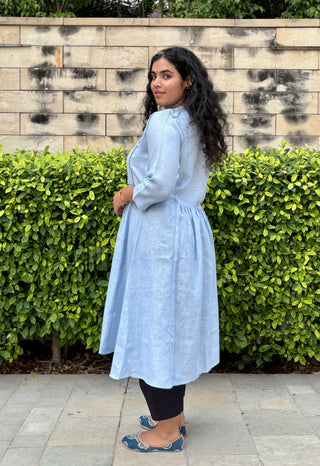 Lekhika Linen Kurta- Powder Blue