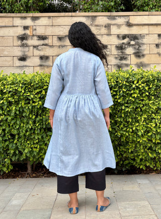 Lekhika Linen Kurta- Powder Blue