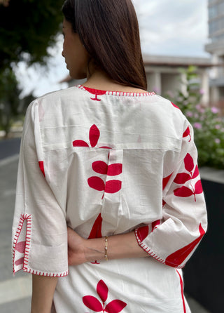 Laal Bindi Cambric- Poplin Set