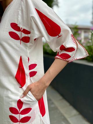 Laal Bindi Cambric- Poplin Set