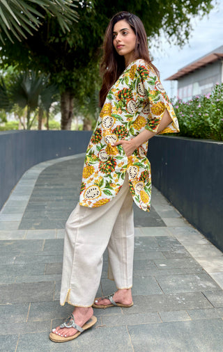 Ivory Passionfruit Mul- Linen set