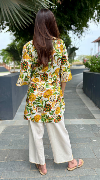 Ivory Passionfruit Mul- Linen set