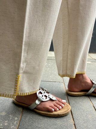 Ivory Passionfruit Mul- Linen set