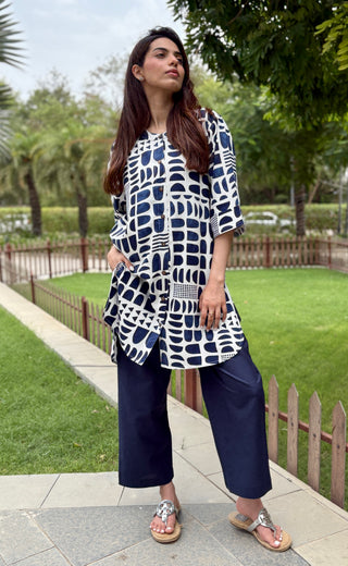 Indigo Pottery Twill- Linen Set