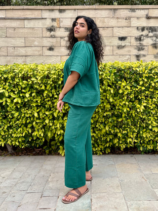 Emerald Gauze Jhabla Set