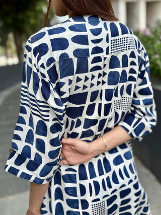 Indigo Pottery Twill- Linen Set