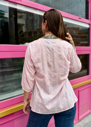 Woodland Cambric Top- Pink