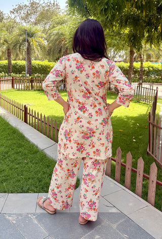 Gul Linen Lounge Set- Pink