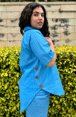 Pondi Mul Set- Blue