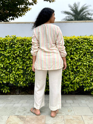 The Well-plaid Twill Set Cream