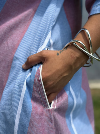 Barkha Kurta Set- Handloom Stripes