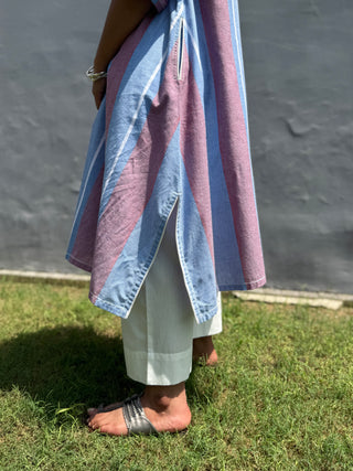 Barkha Kurta Set- Handloom Stripes