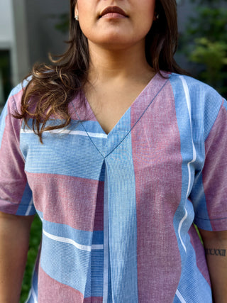 Office Kurta Set- Handloom Stripe