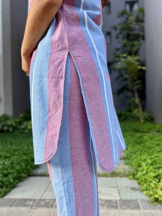 Office Kurta Set- Handloom Stripe