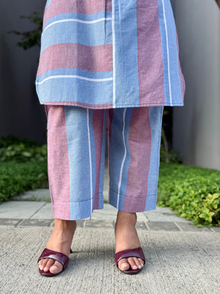 Office Kurta Set- Handloom Stripe