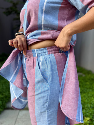 Office Kurta Set- Handloom Stripe