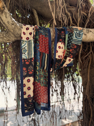 Ajrakh Silk Patch Dupatta