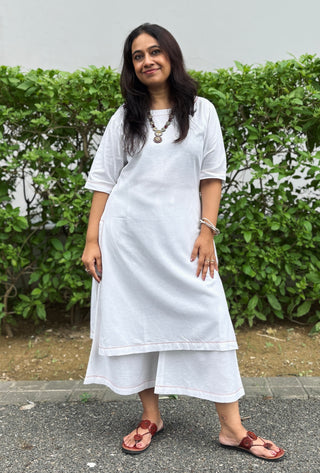Dhara Culotte Set- White
