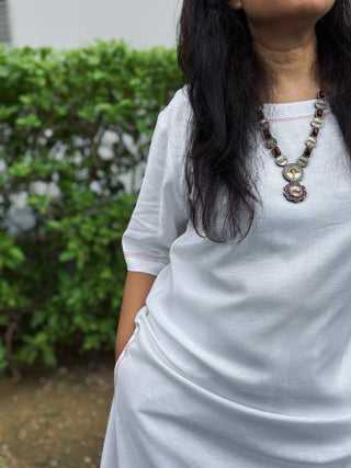 Dhara Culotte Set- White