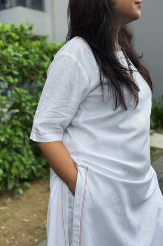 Dhara Culotte Set- White