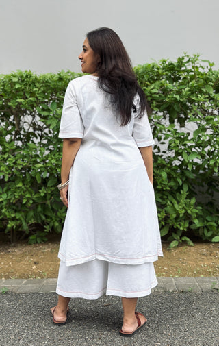 Dhara Culotte Set- White