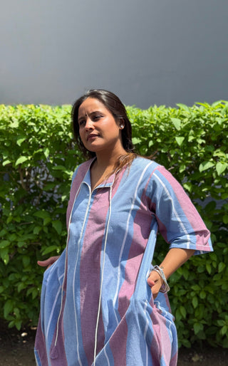 Barkha Kurta Set- Handloom Stripes