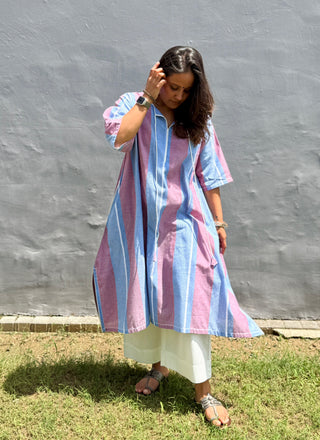 Barkha Kurta Set- Handloom Stripes