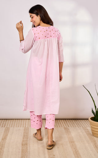 Neelam Kurta Set - Pink