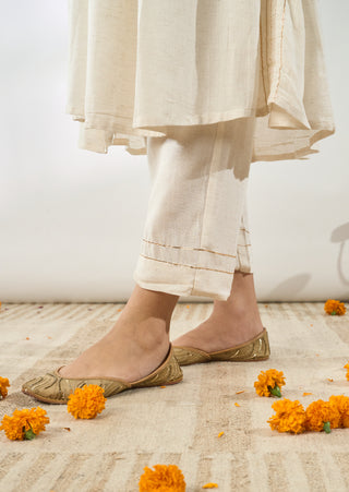 Linen Gota Set- Kurta + Pants