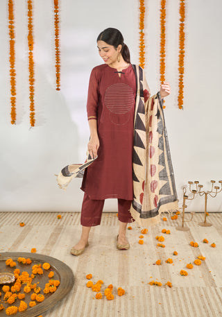 Leela Silk Kurta Set- with dupatta