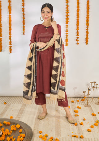 Leela Silk Kurta Set- with dupatta