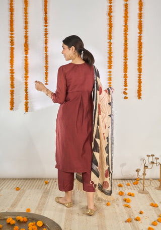 Leela Silk Kurta Set- with dupatta