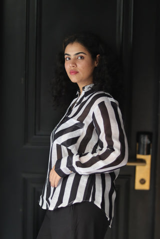 Triveni Stripe Linen Shirt