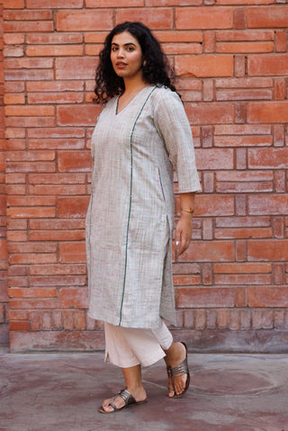 Handloom Khadi Kurta- Green