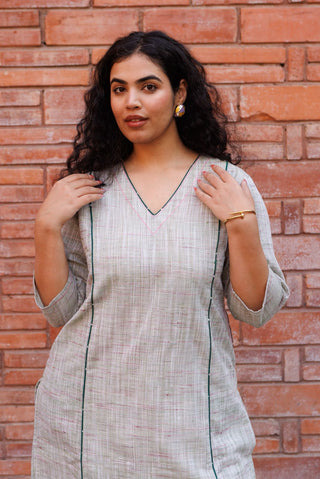 Handloom Khadi Kurta- Green