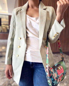 Linen Double Breasted Blazer